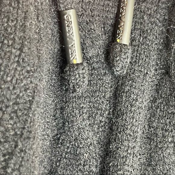 Grey Ven Herries Cable Lounge Pants Size Medium Black Cable Knit Luxury Sweats - Picture 11 of 15